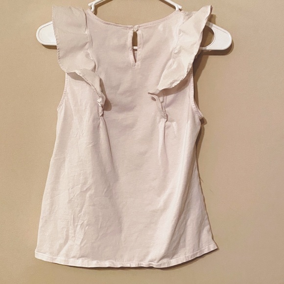 Jcrew white tank with ruffles - Picture 4 of 5